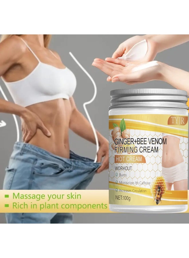 TYJR Ginger Bee Venom Firming Hot Cream | Fat Burning & Moisturizing, Sports-Grade Heating & Shaping 100g - Image 5